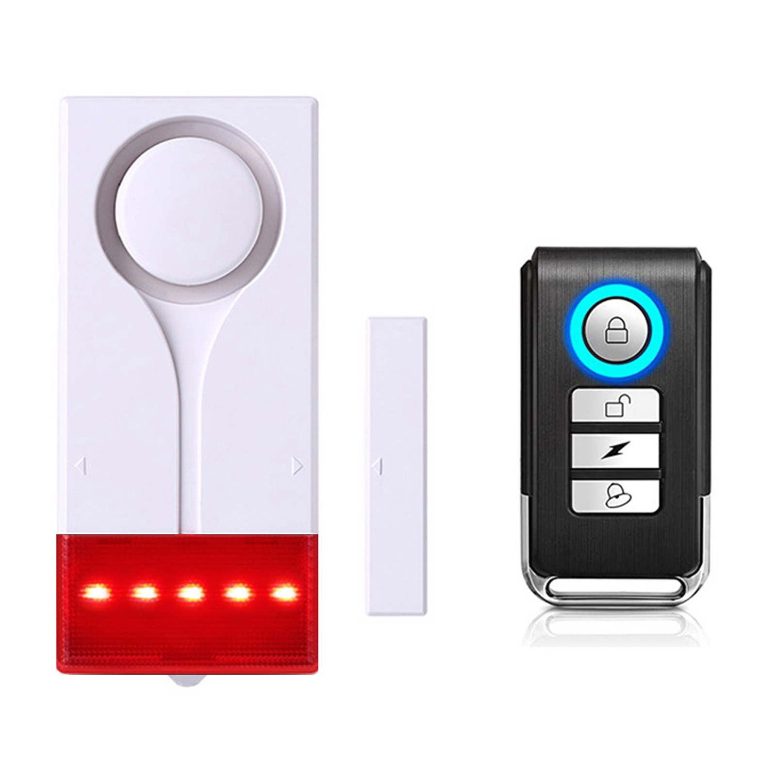 Door Window Sensor - 盗難防止アラーム 110db 大音量のドアと窓のアラーム ワイヤレス振動アラーム リモコン付き 自転車セキュリティセンサー