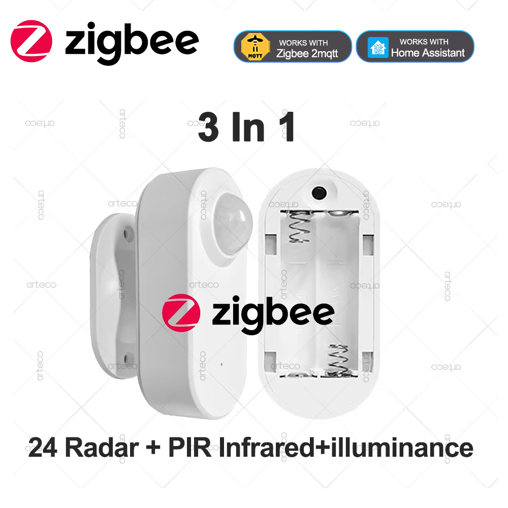Pir Motion Sensor - 3 で 1 Zigbee 人間存在センサー 24