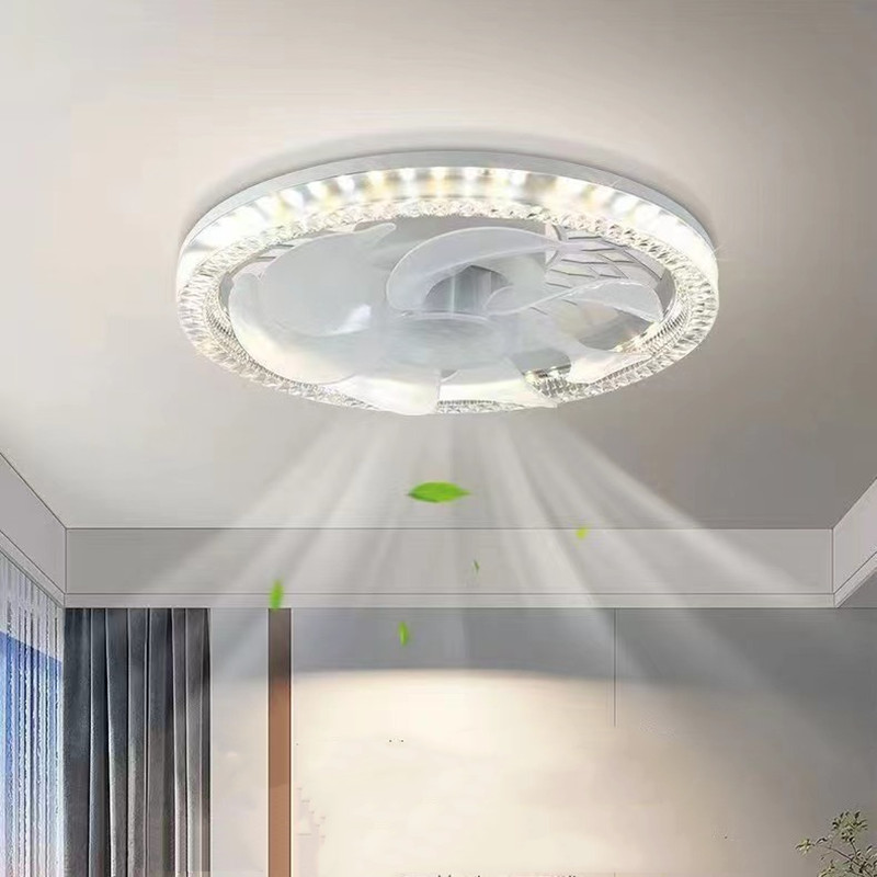Smart Ceiling Fan - 50 ワット 30 センチメートル新しいシーリングファンライト E27/E26 ソケット付きスマート寝室シーリングファンランプリモコン付き調光可能な