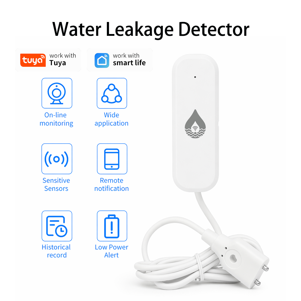 Smart Home Network - YFK WiFi/Zigbee 水漏れ警報センサー Tuya スマートデバイス 水位監視