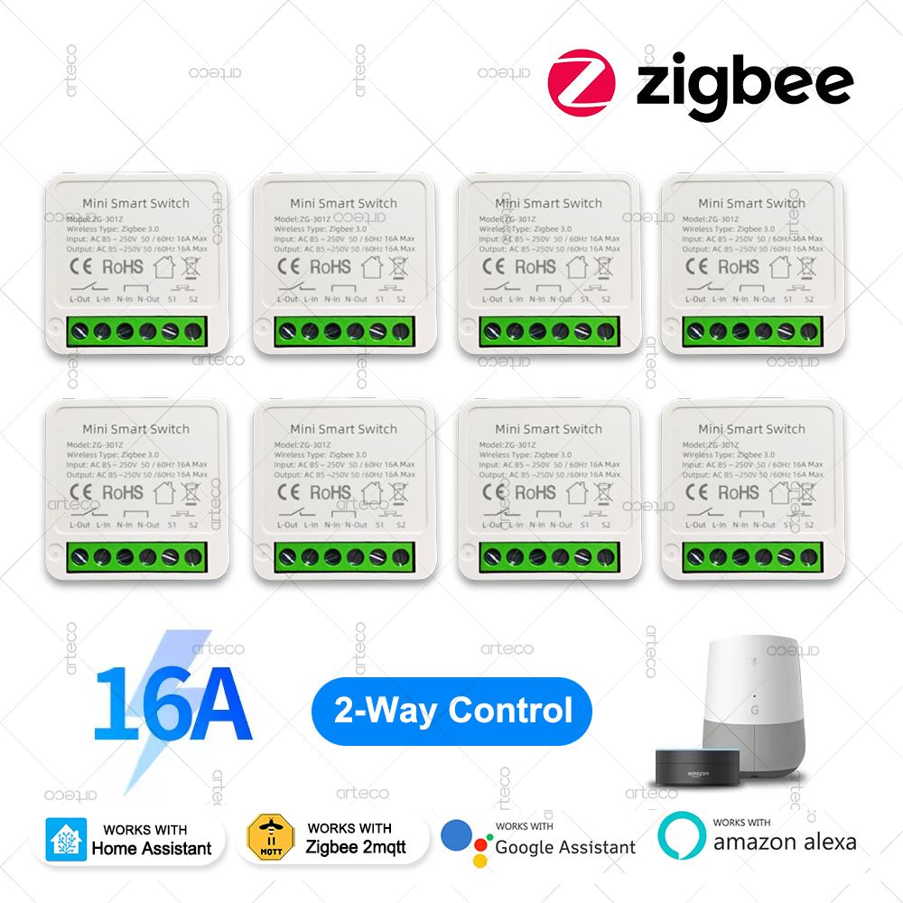 Smart Home Hub 2 - ZigBee 3.0 スマートミニDIYスイッチオートメーションモジュール 16Aリレー対応 双方向制御 アプリリモートコントロール