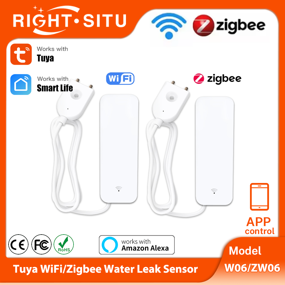 Smart Home Network - Tuya WiFi Zigbee 水センサー スマート漏水検知器 洪水漏水警報