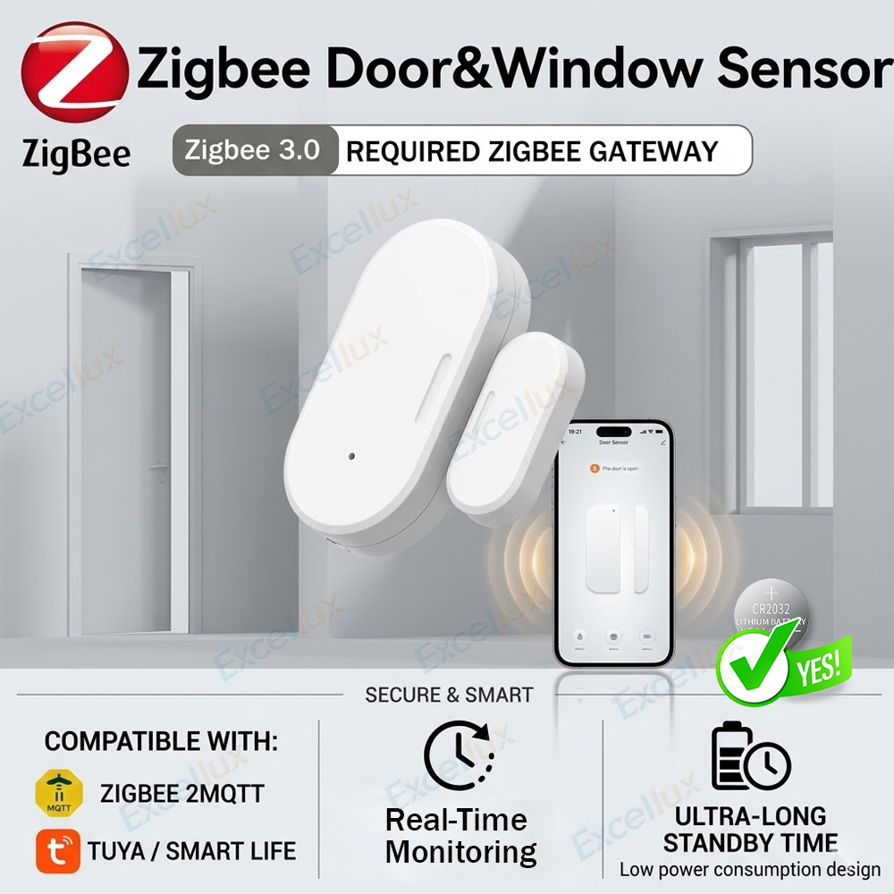 Door Window Sensor - Tuya Zigbee ドアセンサー 窓接触センサー 開閉検知器 スマートホームアラーム