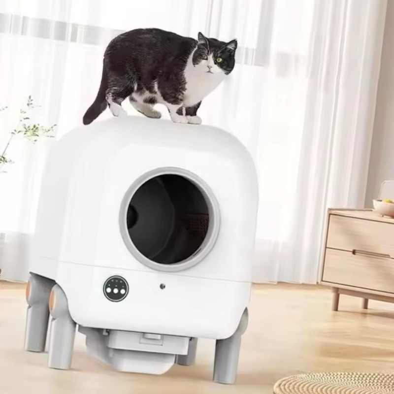 Smart Home Xl - XLサイズの猫用トイレ 自動スマート猫トイレ WiFiアプリ制御 換気設計 簡単清掃 家庭用