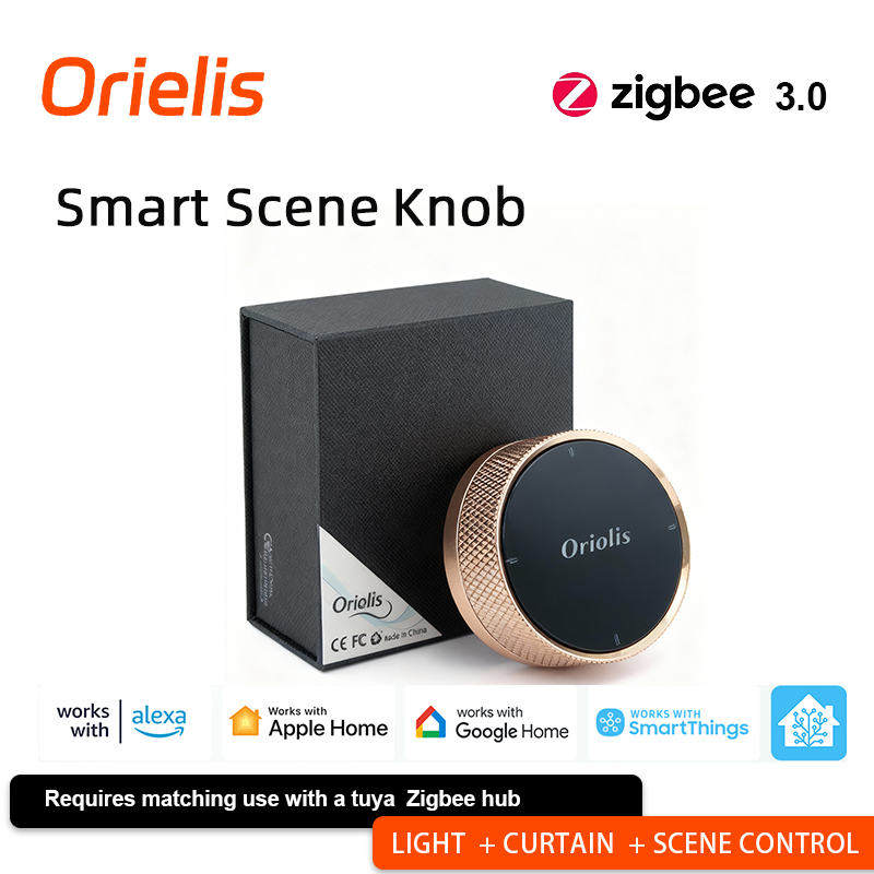 Smart Home Switch - オリエリス Tuya Zigbee スマートシーンノブコントローラー - マルチデバイス制御、モード切り替え、Zigbee