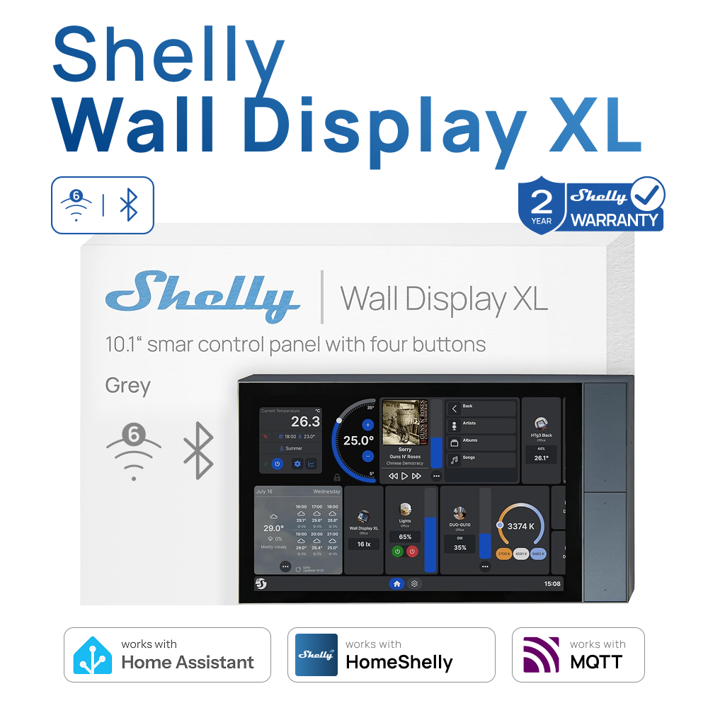 Smart Home Xl - シェリー ウォールディスプレイ XL スマートホームコントロールパネル 10.1インチタッチディスプレイ搭載 シェリー内蔵リレースイッチング