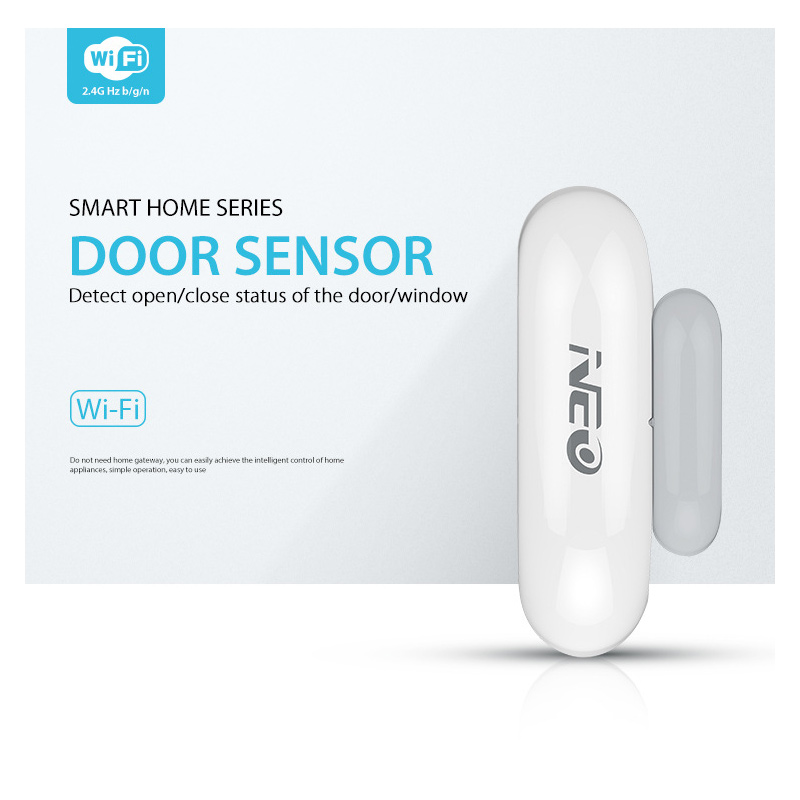 Door Window Sensor - Tuya WiFi ドア&窓センサー インテリジェントワイヤレスドア磁気検出器 アラーム開閉状態を検出 小型でコンパクト