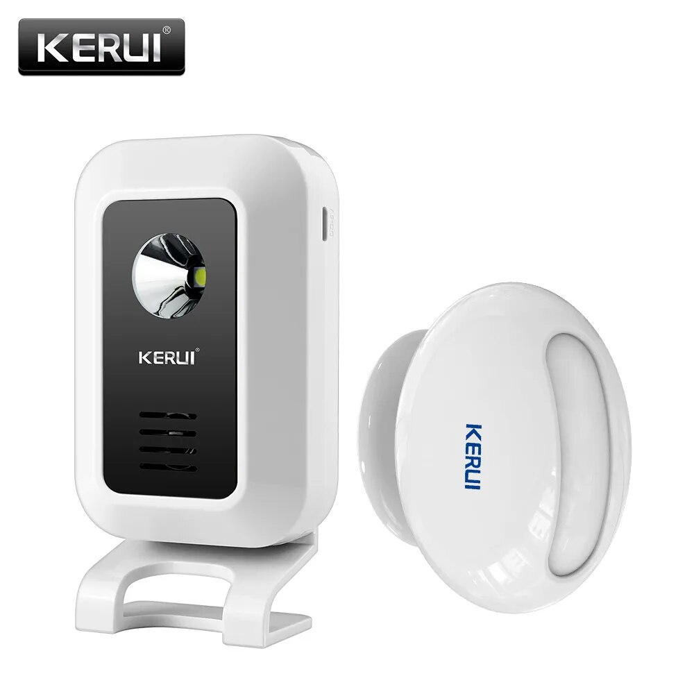 Door Window Sensor - Kerui m7モーションセンサーセキュリティアラーム32曲ドアベルチャイムワイヤレススマートホームledナイトライトドア窓店店