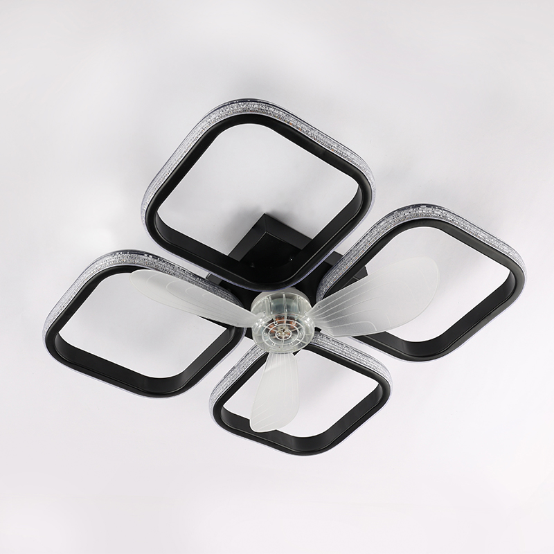 Smart Ceiling Fan - スマートLEDシーリングファンライト、リモコン付き、省エネ、3段階速度調整、2/4時間タイマー、リビングルーム、寝室用
