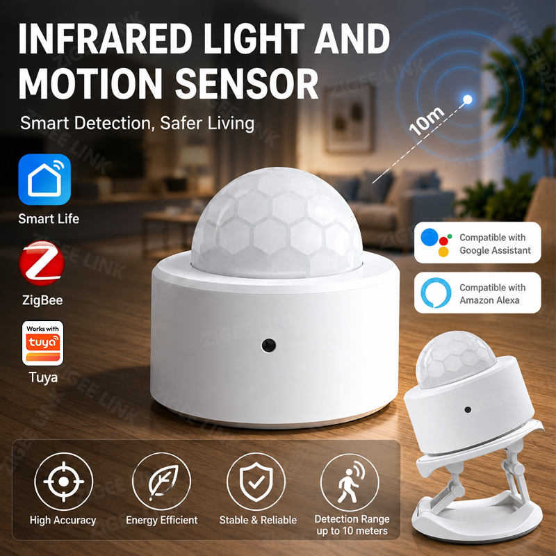 Pir Motion Sensor - ZigBee 3.0 PIR モーションセンサー ワイヤレススマートホームセキュリティ保護アラーム Alexa