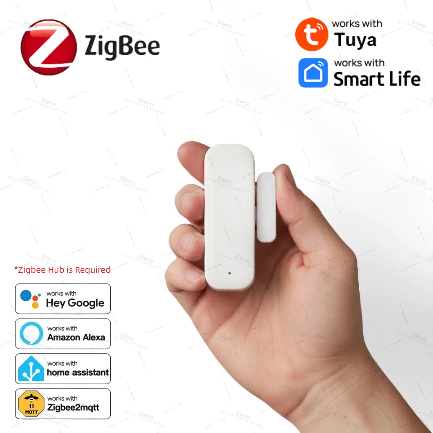 Door Window Sensor - Tuya Zigbee ドア窓センサー アラーム検知器 盗難防止 磁気接触式