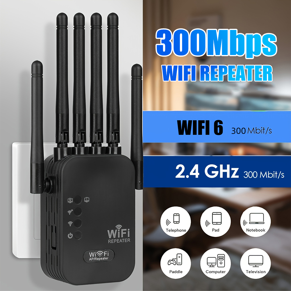 高利得300M WiFi信号ブースター 2.4GHz ワイヤ - Smart Home Network のレビューと価格