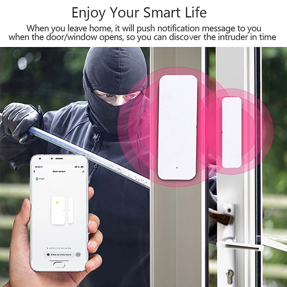 Tuya WiFi Zigbee3.0 ドア窓センサー スマ - Door Window Sensor のレビューと価格