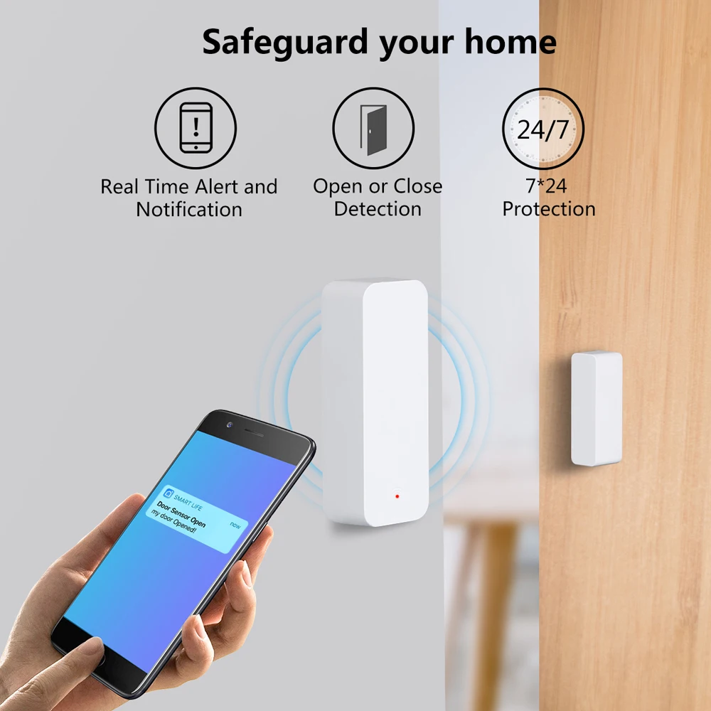 Tuya WiFi Zigbee3.0 ドア窓センサー スマ - Door Window Sensor のレビューと価格