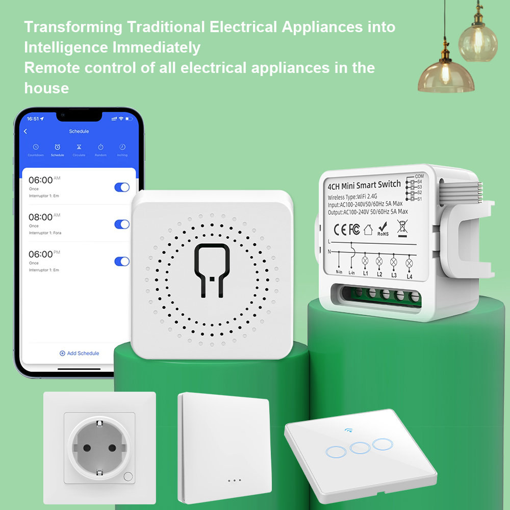 Tuya WiFiスマートスイッチ 1/2/3/4連 4ウェ - Smart Home Wifi のレビューと価格