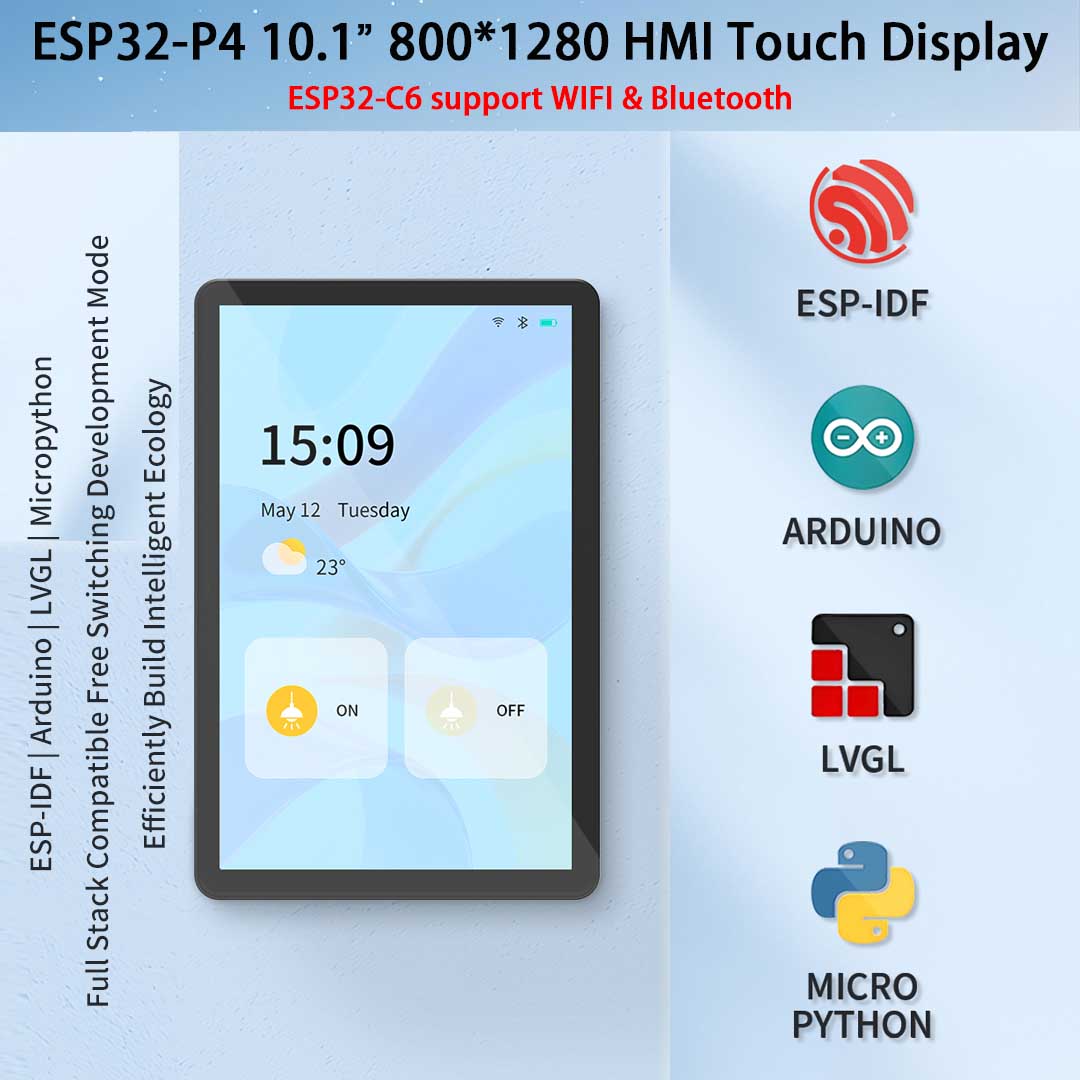 ESP32-P4 10.1 インチ 800*1280 IPS - Smart Home Arduino のレビューと価格