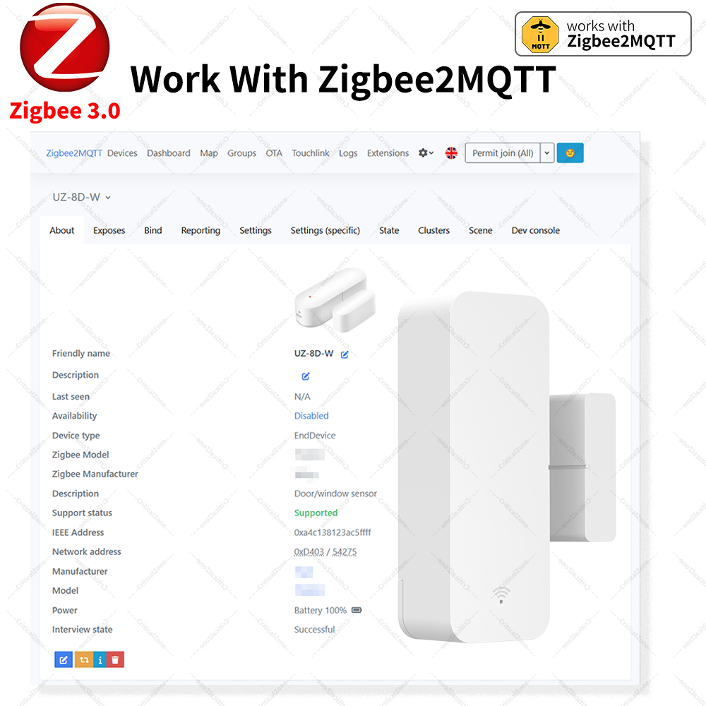 Zigbee 3.0 ドア・窓センサー コンタクトセンサー  - Door Window Sensor のレビューと価格