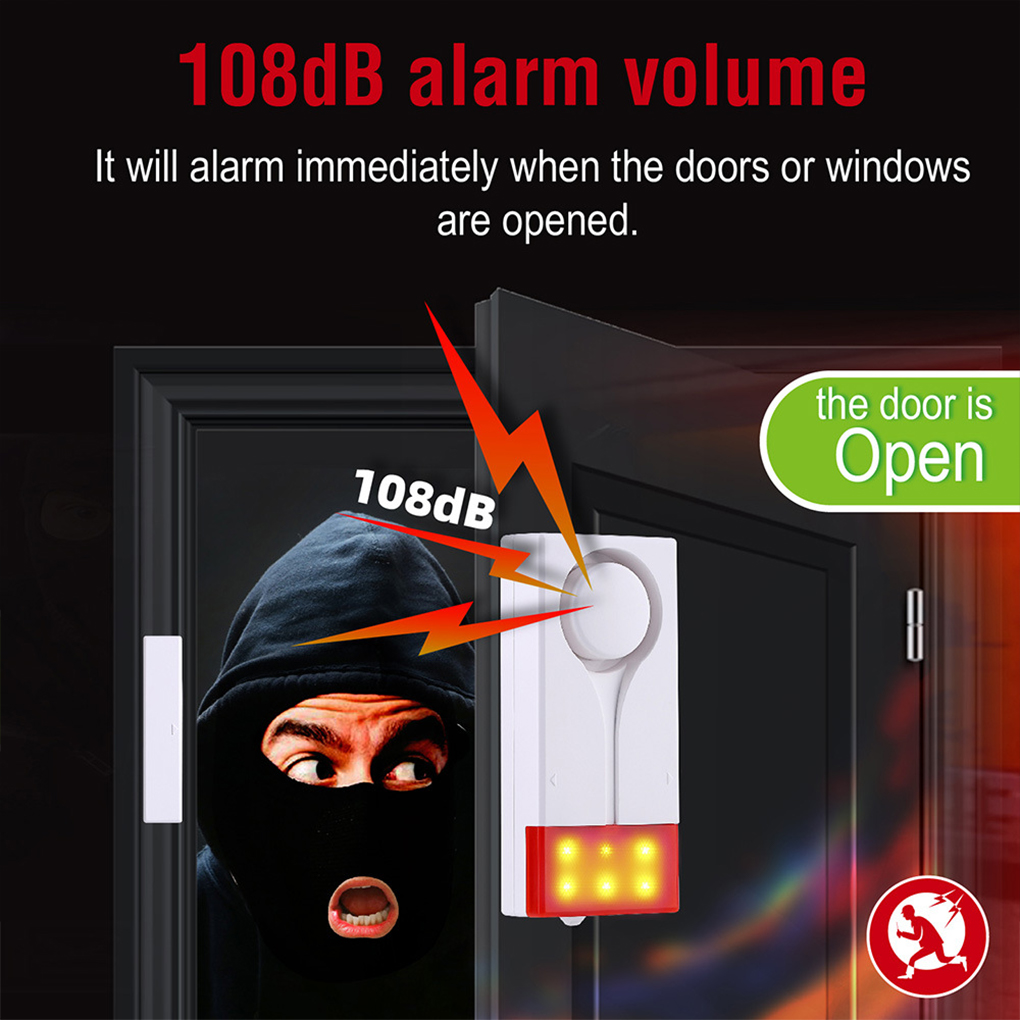 盗難防止アラーム 110db 大音量のドアと窓のアラーム ワ - Door Window Sensor のレビューと価格