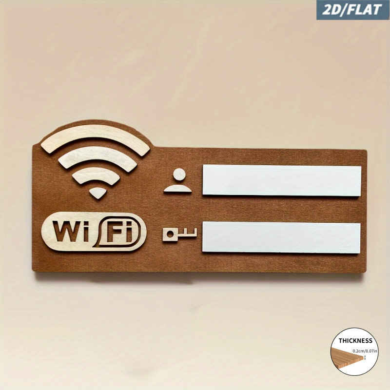 2D木製WiFiパスワードサイン（消せるボード＆マーカー付き - Airbnb Smart Home のレビューと価格