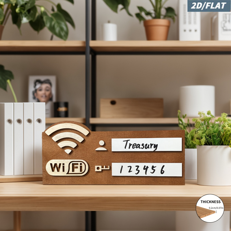 2D木製WiFiパスワードサイン（消せるボード＆マーカー付き - Airbnb Smart Home のレビューと価格