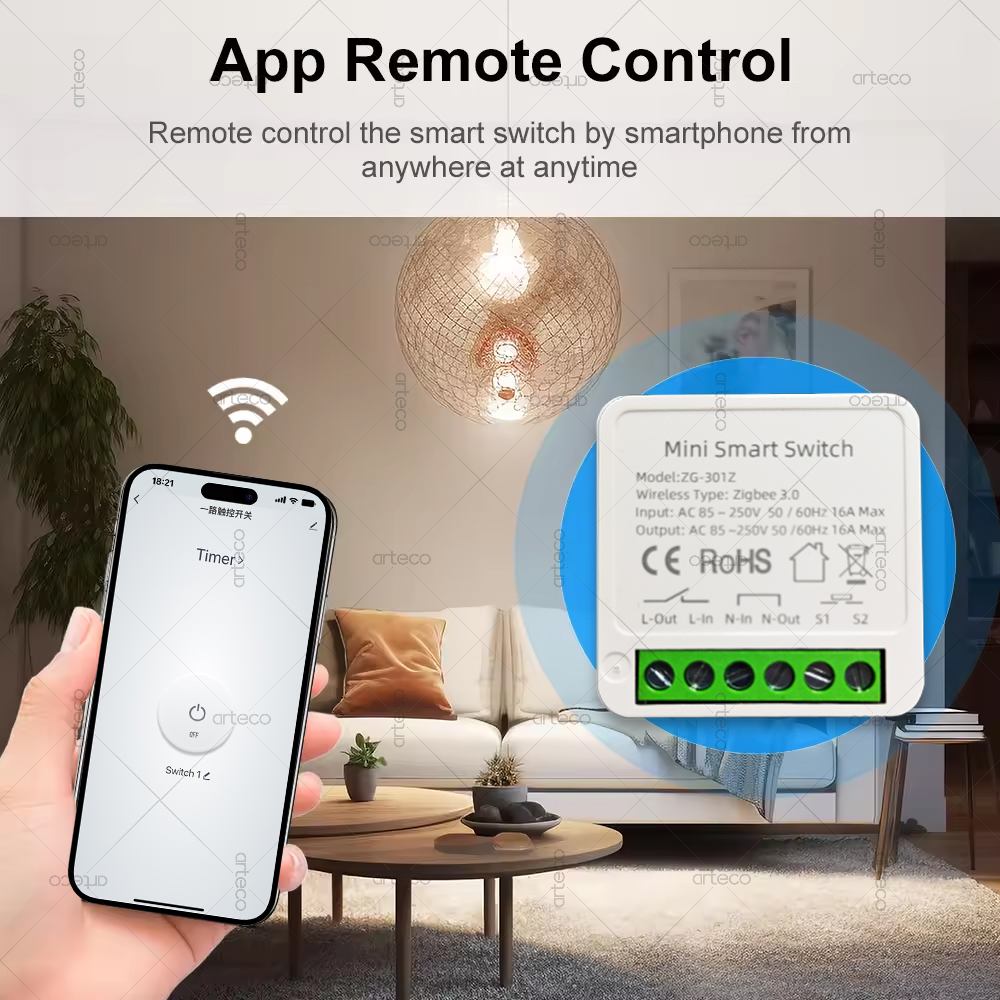 ZigBee 3.0 スマートミニDIYスイッチオートメーシ - Smart Home Hub 2 のレビューと価格
