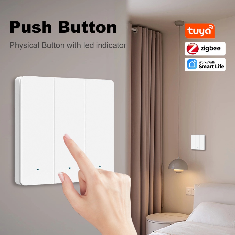 スマートライフ ZigBee プッシュボタンスイッチ 1/2 - Smart Home Life のレビューと価格