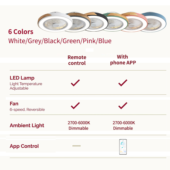 寝室用シーリングファンライト、インテリジェント音声制御の見え - Smart Ceiling Fan のレビューと価格
