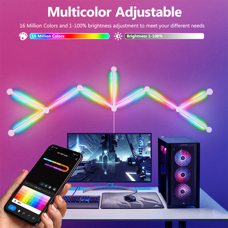 スマートRGBウォールランプ、Bluetoothアプリ接続L - Smart Home Decor のレビューと価格
