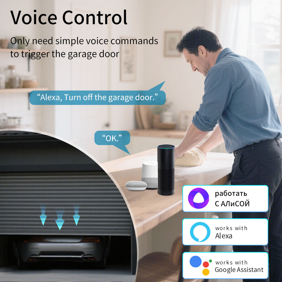 Tuya スマート WiFi または Zigbee ガレージ - Smart Garage Door Opener のレビューと価格