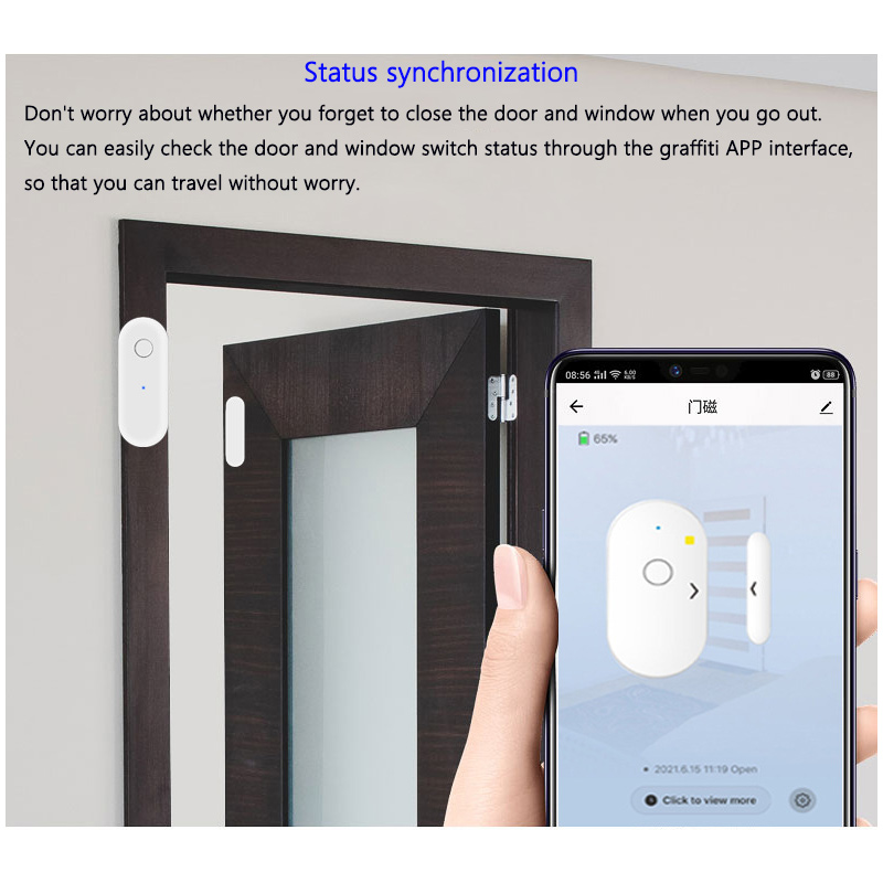 リモート受信アラーム Wi-Fi インテリジェントドア磁気検 - Door Window Sensor のレビューと価格