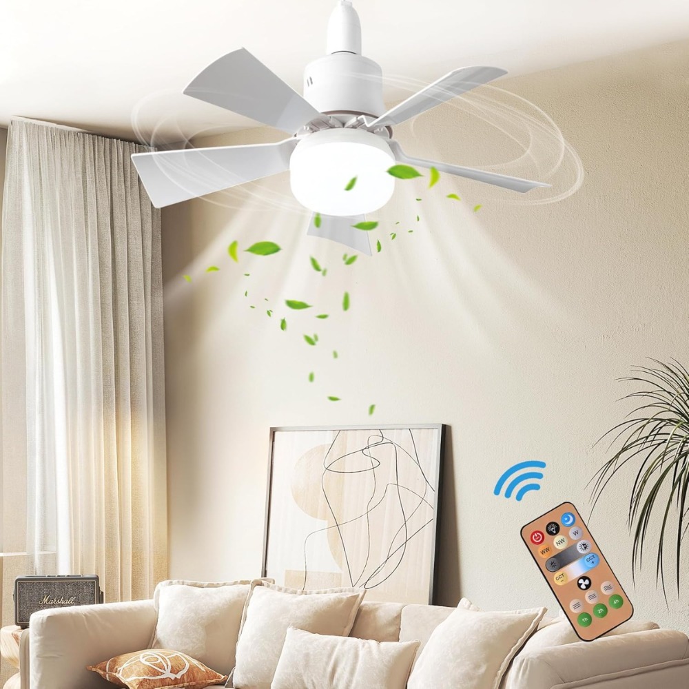 LED シーリングファンライト E27 ソケットリモコン調光 - Smart Ceiling Fan のレビューと価格