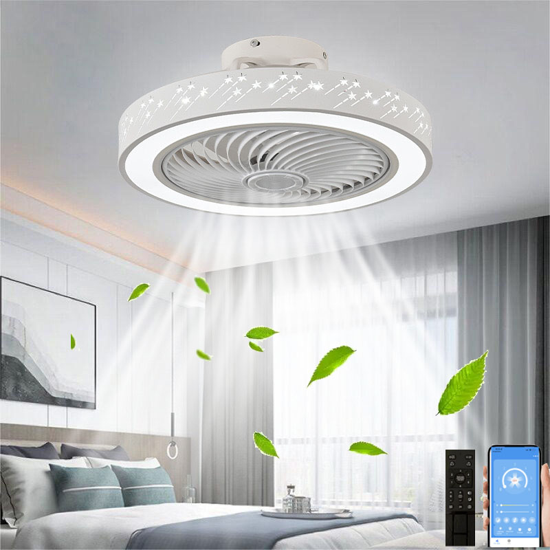 アプリケーションで制御されるライト付きインテリジェントシーリ - Smart Ceiling Fan のレビューと価格