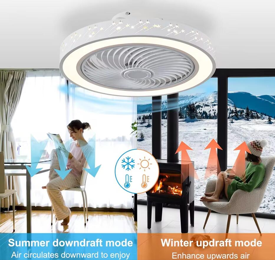 アプリケーションで制御されるライト付きインテリジェントシーリ - Smart Ceiling Fan のレビューと価格