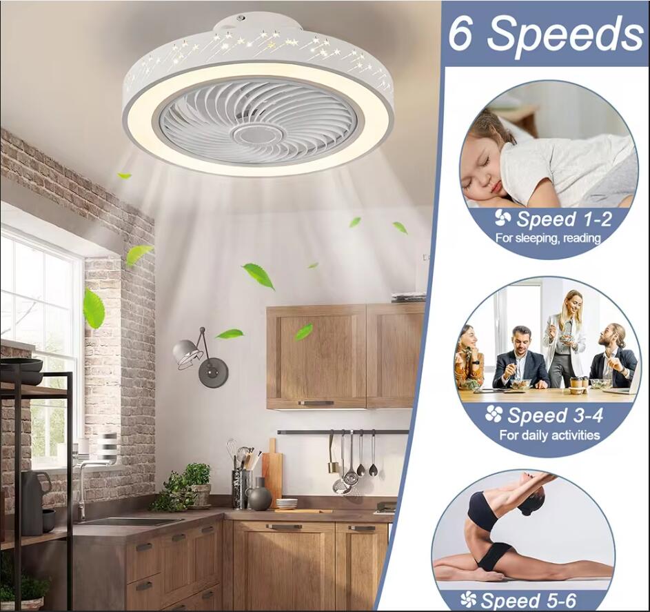 アプリケーションで制御されるライト付きインテリジェントシーリ - Smart Ceiling Fan のレビューと価格