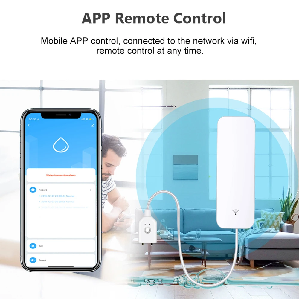 Tuya WiFi Zigbee 水センサー スマート漏水検 - Smart Home Network のレビューと価格