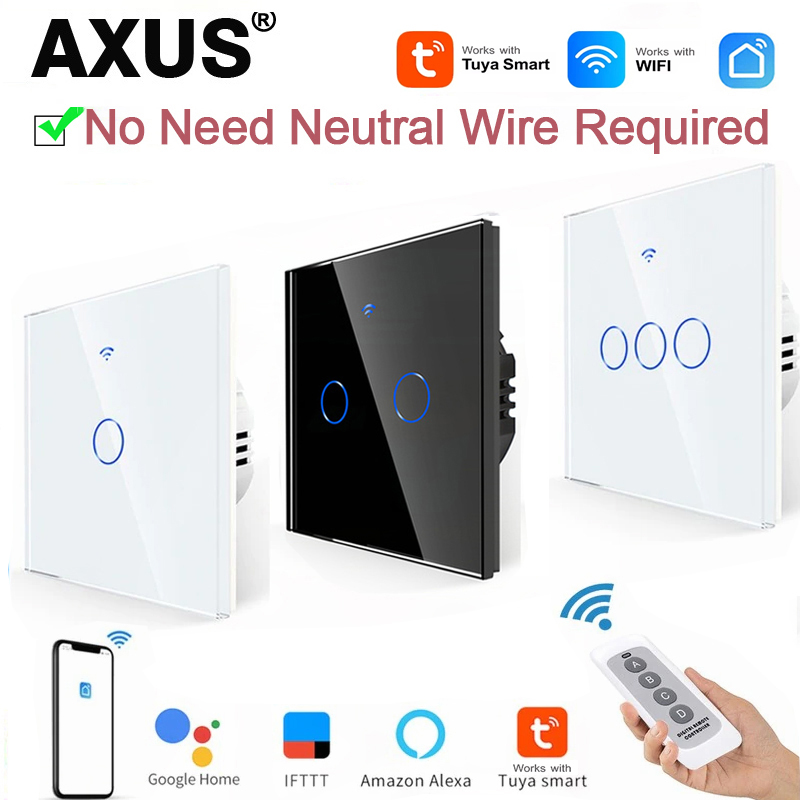 AXUS EU WiFiスマートライトスイッチ、ニュートラル - Smart Home Switch のレビューと価格