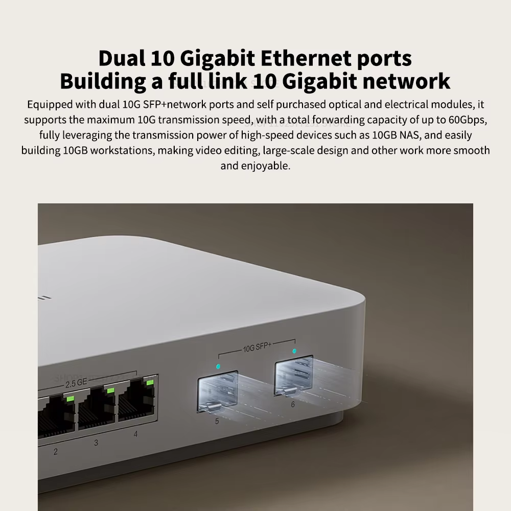 新しい Xiaomi 10G イーサネット スイッチ 4×2 - Smart Home Hub 2 のレビューと価格