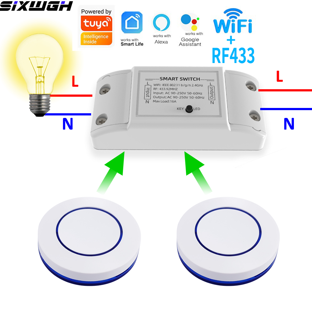 16A WiFi Tuya スマートスイッチ ワイヤレスリモ - Smart Home Switch のレビューと価格