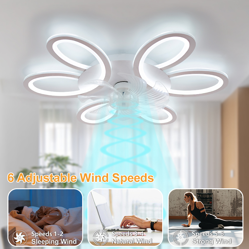 シーリングファンライト付き 25.83インチ リモコン付きア - Smart Ceiling Fan のレビューと価格