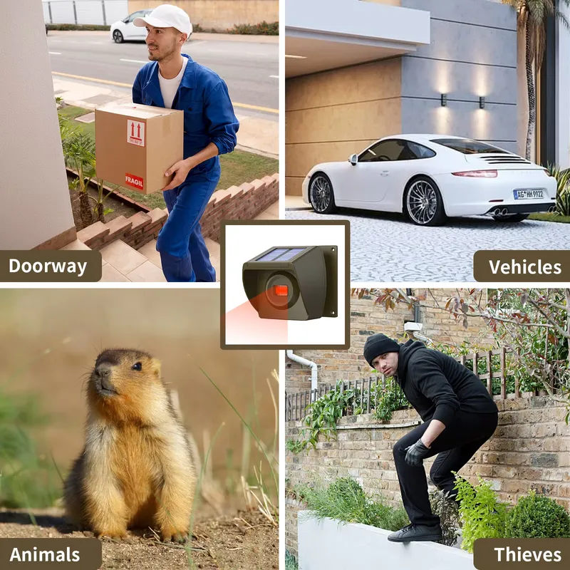 屋外ソーラー発電式ワイヤレス私道警報システム、PIRモーショ - Pir Motion Sensor のレビューと価格