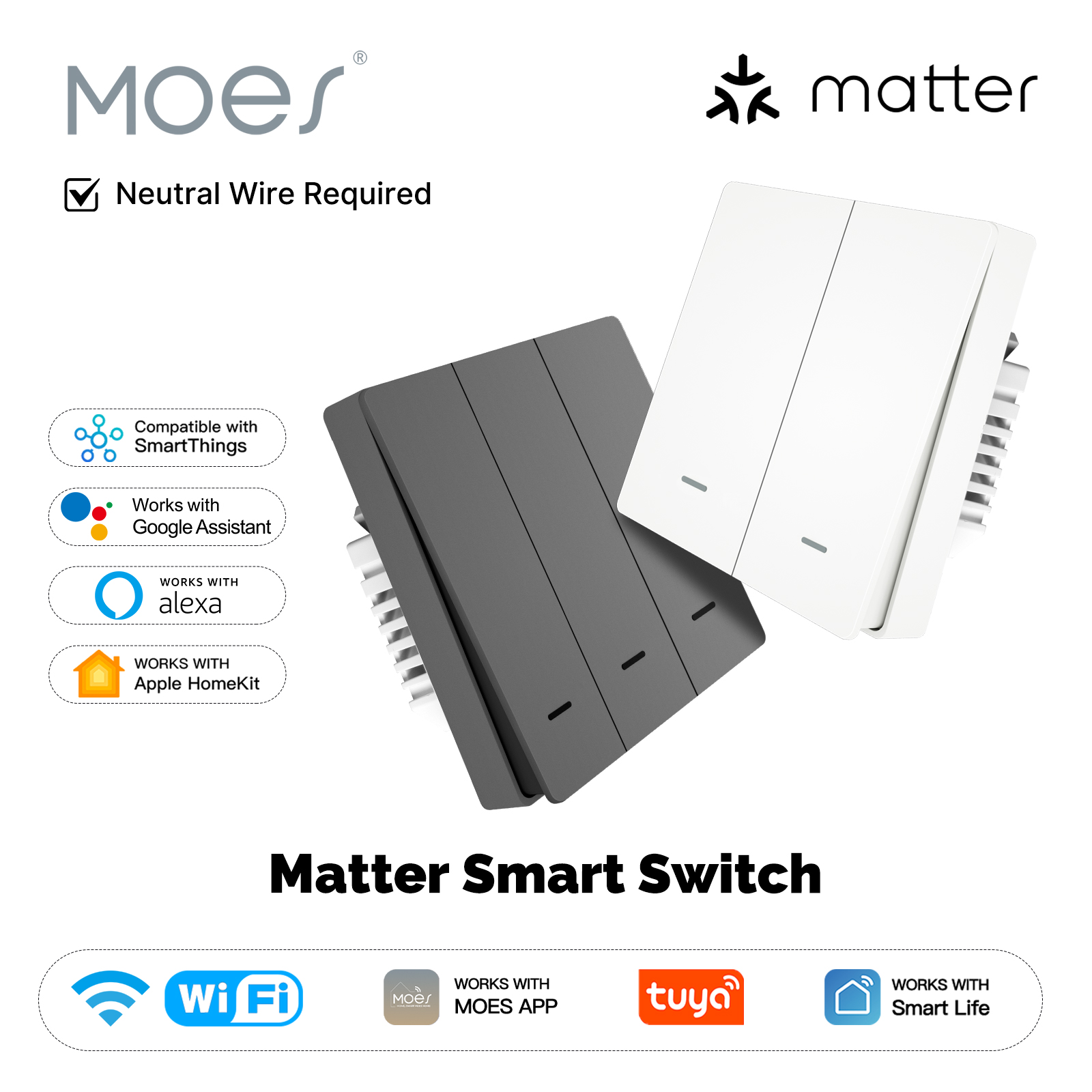 MOES Matter Tuya WiFi スマート ライト - Smart Home Matter のレビューと価格