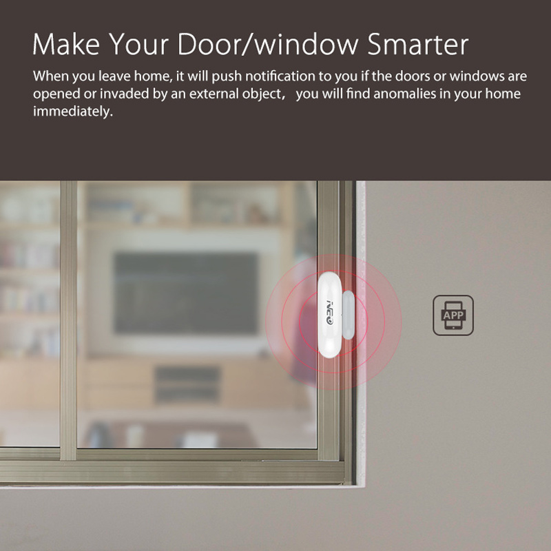 インテリジェントワイヤレスドア磁気検出器アラーム Tuya  - Door Window Sensor のレビューと価格