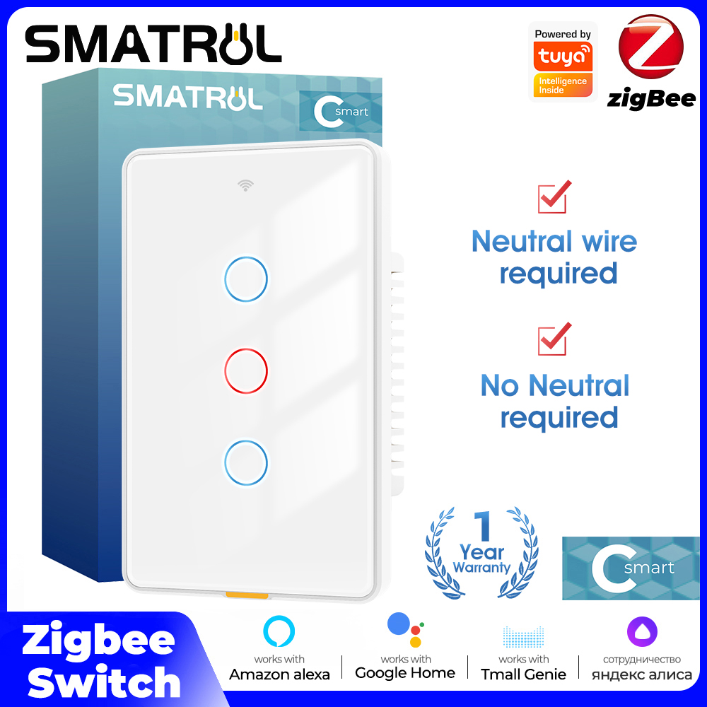 Tuya Zigbee スマートライトタッチスイッチ、ニュー - Smart Home Switch のレビューと価格