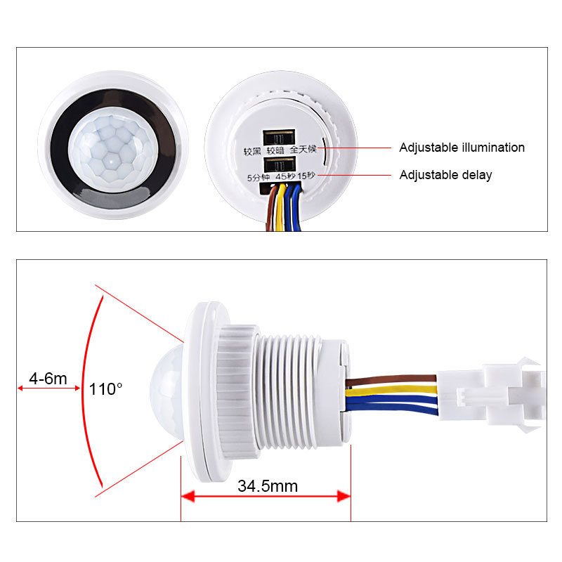Pir赤外線モーション誘導,人体センサー,LEDライトスイッ - Pir Motion Sensor のレビューと価格