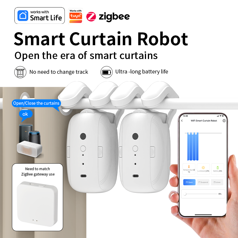 Zigbeeスマートカーテンドライバーロボット 自動カーテン - Smart Home Switch のレビューと価格