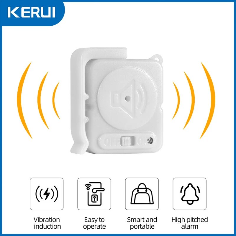 KERUI ワイヤレス振動警報センサー 120dB 超薄型検 - Door Window Sensor のレビューと価格