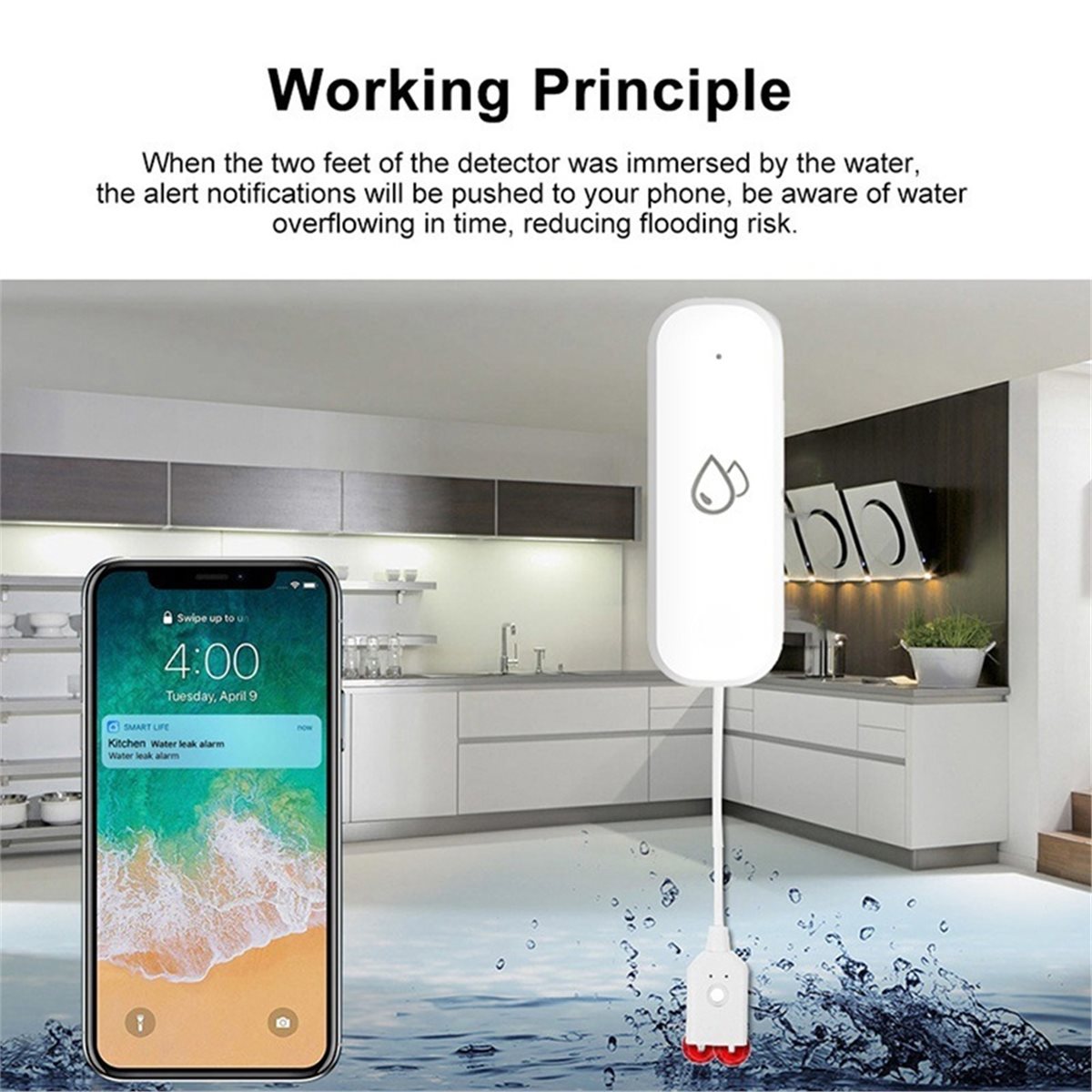 互換性のある ZigBee 水漏れセンサー アラーム スマー - Smart Home Life のレビューと価格