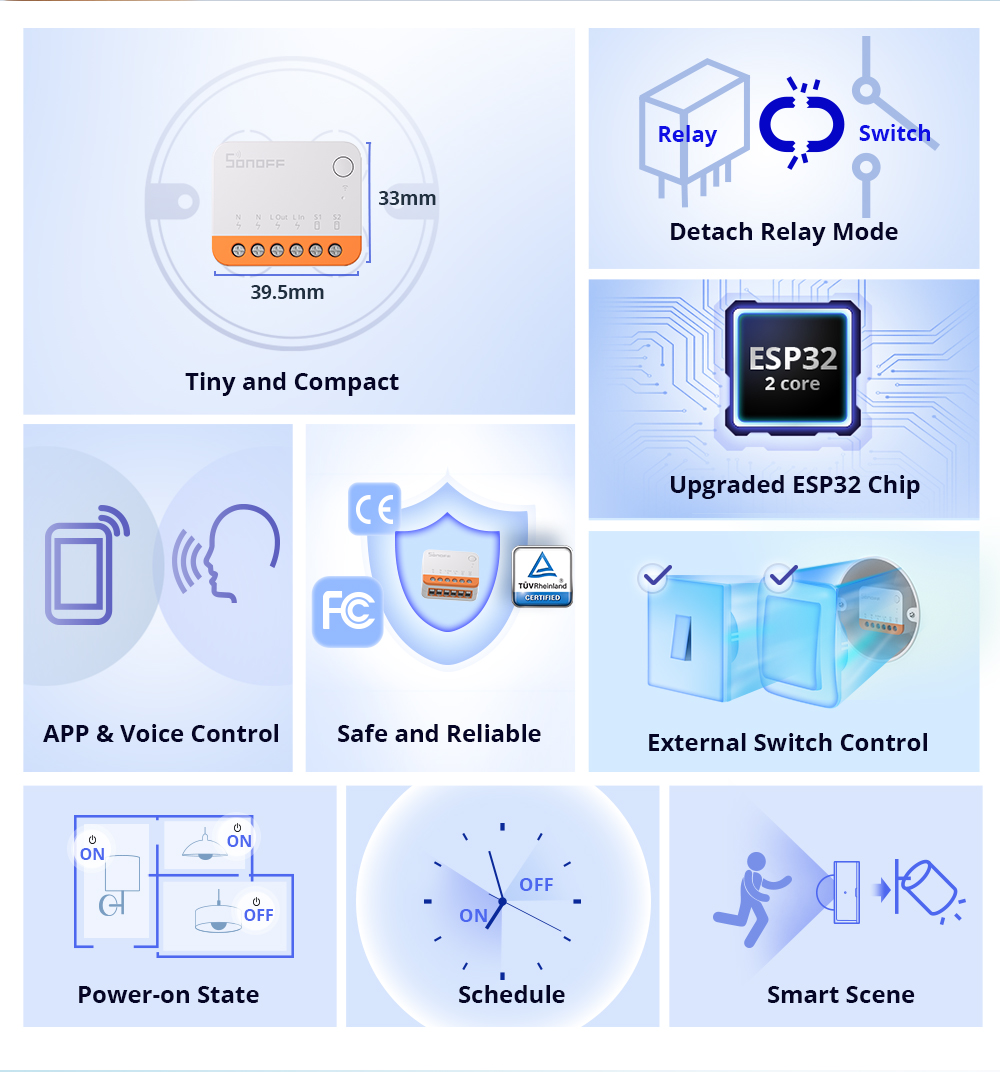 Sonoff Mini R4 Extreme Wifiスマー - Smart Home Matter のレビューと価格