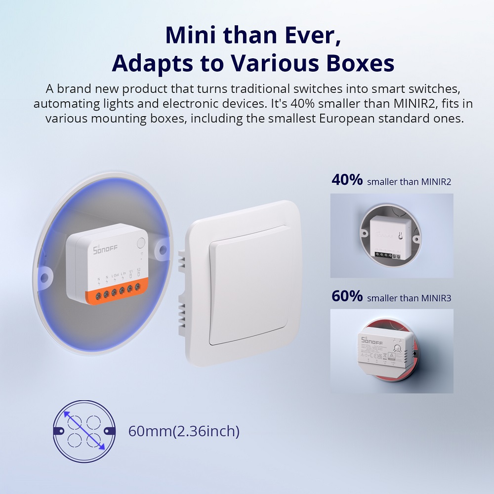 Sonoff Mini R4 Extreme Wifiスマー - Smart Home Matter のレビューと価格